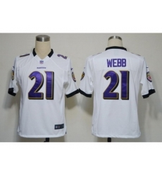 Nike Baltimore Ravens 21 Lardarius Webb White Game NFL Jersey