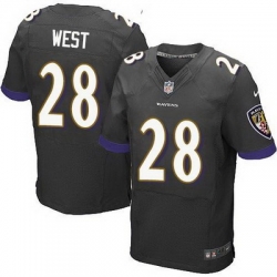 Nike Ravens #28 Terrance West Black Alternate Mens Stitched NFL New Elite Jersey