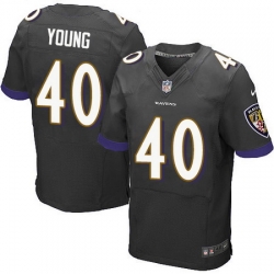 Nike Ravens #40 Kenny Young Black Alternate Mens Stitched NFL New Elite Jersey