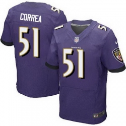 Nike Ravens #51 Kamalei Correa Purple Team Color Mens Stitched NFL New Elite Jersey