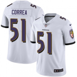 Nike Ravens #51 Kamalei Correa White Mens Stitched NFL Vapor Untouchable Limited Jersey