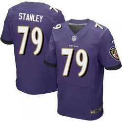 Nike Ravens #79 Ronnie Stanley Purple Team Color Mens Stitched NFL New Elite Jersey