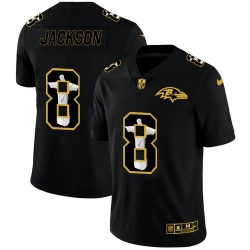 Ravens 8 Lamar Jackson Black Jesus Faith Edition Limited Jersey