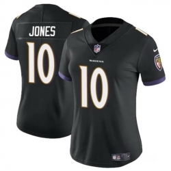 Women Baltimore Ravens 10 Emory Jones Black Vapor Football Jersey