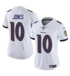 Women Baltimore Ravens 10 Emory Jones White Vapor Football Jersey