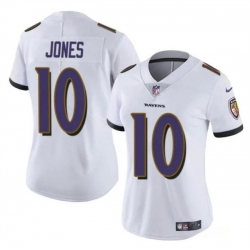 Women Baltimore Ravens 10 Emory Jones White Vapor Football Jersey