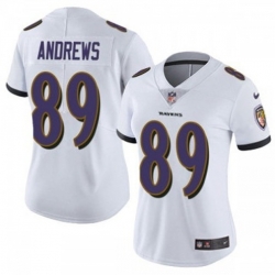 Women Baltimore Ravens Mark Andrews #89 White 2023 F U S E Vapor Jersey