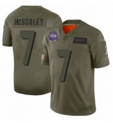 Womens Baltimore Ravens 7 Trace McSorley Limited Camo 2019 Salute to Service Football Jersey
