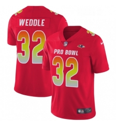 Womens Nike Baltimore Ravens 32 Eric Weddle Limited Red 2018 Pro Bowl NFL Jersey