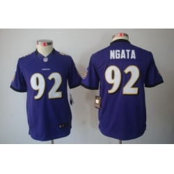 Nike Youth Baltimore Ravens #92 Ngata Purple Color[Youth Limited Jerseys]