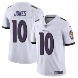 Youth Baltimore Ravens 10 Emory Jones White Vapor Limited Football Jersey