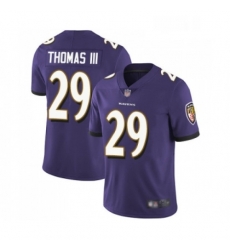 Youth Baltimore Ravens 29 Earl Thomas III Purple Team Color Vapor Untouchable Limited Player Football Jersey