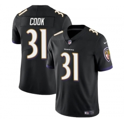 Youth Baltimore Ravens 31 Dalvin Cook Black Stitched Jersey