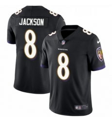 Youth Nike Baltimore Ravens 8 Lamar Jackson Black Alternate Vapor Untouchable Limited Player NFL Jersey