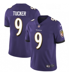 Youth Nike Baltimore Ravens 9 Justin Tucker Purple Team Color Vapor Untouchable Limited Player NFL Jersey