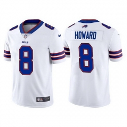 Men Buffalo Bills 8 O J  Howard White Vapor Untouchable Limited Stitched jersey