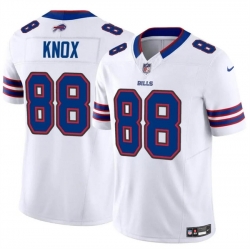 Men Buffalo Bills 88 Dawson Knox White 2024 F U S E Vapor Untouchable Limited Stitched Football Jersey