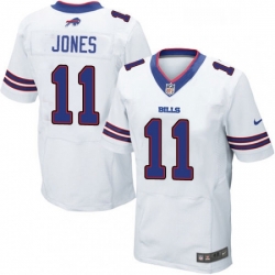 Mens Nike Buffalo Bills 11 Zay Jones Elite White NFL Jersey