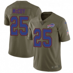 Mens Nike Buffalo Bills 25 LeSean McCoy Limited Olive 2017 Salute to Service NFL Jersey