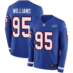 Nike Bills 95 Kyle Williams Royal Blue Team Color Men s Stitched NFL Limited Therma Long Sleeve Jersey