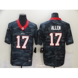 Nike Buffalo Bills 17 Josh Allen Black Camo Limited Jersey