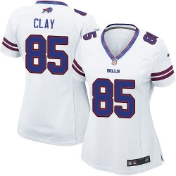 Nike Bills #85 Charles Clay White Womens Stitched NFL New Elite Jersey