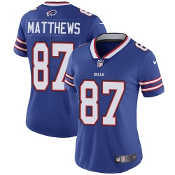 Nike Bills #87 Jordan Matthews Royal Blue Team Color Womens Stitched NFL Vapor Untouchable Limited Jersey