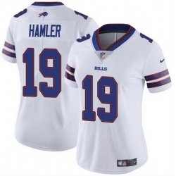 Women Buffalo Bills 19 KJ Hamler White Vapor Stitched Football Jersey