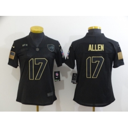 Women Nike Buffalo Bills 17 Josh Allen Black Women 2020 Salute To Service Limited Jersey