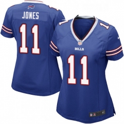 Womens Nike Buffalo Bills 11 Zay Jones Game Royal Blue Team Color NFL Jersey