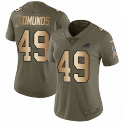 Womens Nike Buffalo Bills 49 Tremaine Edmunds Limited Olive Gold 2017 Salute to Service NFL Jersey