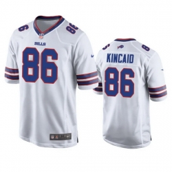 Youth Buffalo Bills 86 Dalton Kincaid White 2023 Draft Stitched Game Jersey