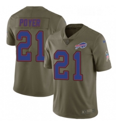 Youth Nike Buffalo Bills 21 Jordan Poyer Limited Olive 2017 Salute to Service NFL Jersey