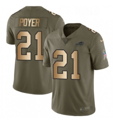 Youth Nike Buffalo Bills 21 Jordan Poyer Limited OliveGold 2017 Salute to Service NFL Jersey