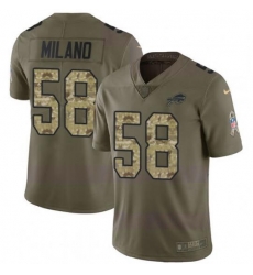 Youth Nike Buffalo Bills #58 Matt Milano Limited Olive Camo 2017 Salute to Service NFL Jersey