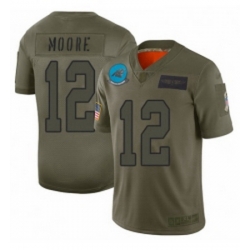 Men Carolina Panthers 12 DJ Moore Limited Camo 2019 Salute to Service Football Jersey