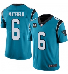 Men Carolina Panthers 2022 #6 Baker Mayfield Blue With 3-star C Patch Vapor Untouchable Limited Stitched Jersey