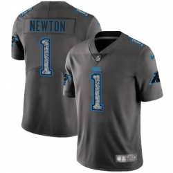 Mens Nike Carolina Panthers 1 Cam Newton Gray Static Vapor Untouchable Limited NFL Jersey