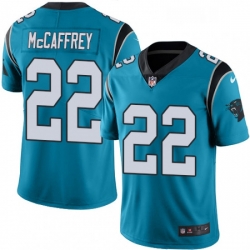 Mens Nike Carolina Panthers 22 Christian McCaffrey Limited Blue Rush Vapor Untouchable NFL Jersey