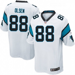 Mens Nike Carolina Panthers 88 Greg Olsen Game White NFL Jersey