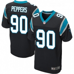 Mens Nike Carolina Panthers 90 Julius Peppers Elite Black Team Color NFL Jersey