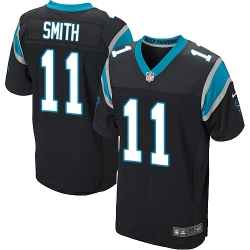 Nike Panthers #11 Torrey Smith Black Team Color Mens Stitched NFL Elite Jersey