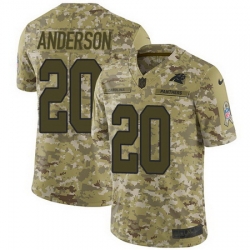 Nike Panthers #20 C J Anderson Camo Mens Stitched NFL Limited 2018 Salute To Service Jersey