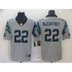 Nike Panthers 22 Christian McCaffrey Silver Inverted Legend Limited Jersey