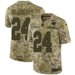 Nike Panthers #24 James Bradberry Camo Mens Stitched NFL Limited 2018 Salute To Service Jersey