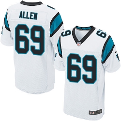 Nike Panthers #69 Jared Allen White Mens Stitched NFL Elite Jersey