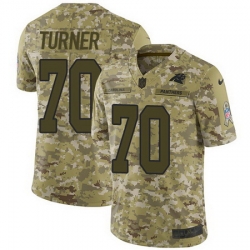 Nike Panthers #70 Trai Turner Camo Mens Stitched NFL Limited 2018 Salute To Service Jersey