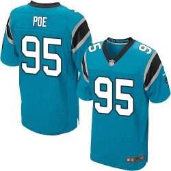 Nike Panthers #95 Dontari Poe Blue Alternate Mens Stitched NFL Elite Jersey