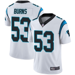 Panthers 53 Brian Burns White Men Stitched Football Vapor Untouchable Limited Jersey