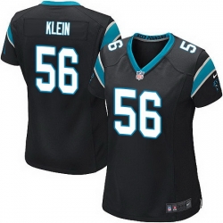 Nike Panthers #56 A.J. Klein Black Team Color Women Stitched NFL Jersey